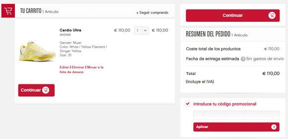 Código promocional Reebok